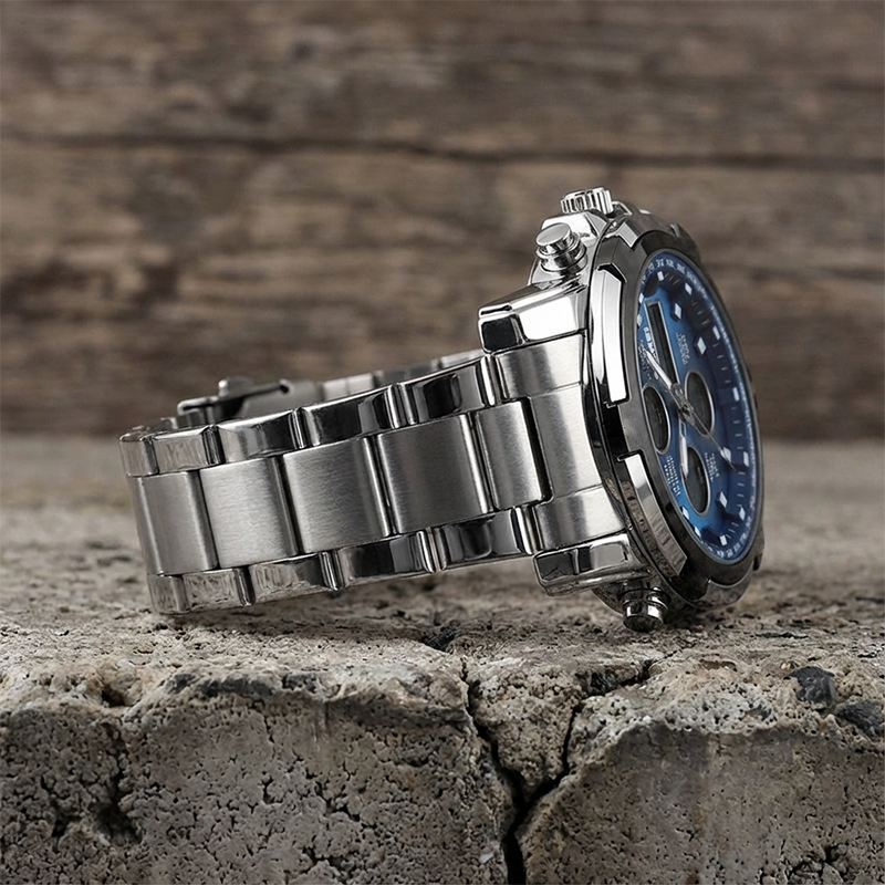 📢📢SCONTO DEL 60%!! ⏰ Orologio analogico-digitale militare impermeabile da uomo - 48 mm, multifunzione e cinturino in acciaio inossidabile! 🕰️💪