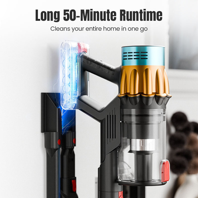 🔈🔈60% DI SCONTO🔥Aspirapolvere verticale senza fili ultra silenzioso da 45000Pa / Adatto per la pulizia di tappeti, pavimenti duri e peli di animali