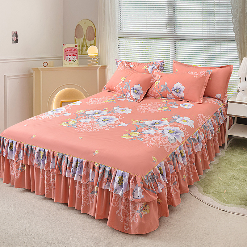 🔈🔈OFFERTA LAMPO - SCONTO DEL 60%⚡Set di 3 gonne da letto con volant🛏️