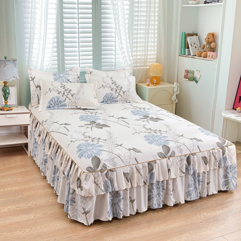 🔈🔈OFFERTA LAMPO - SCONTO DEL 60%⚡Set di 3 gonne da letto con volant🛏️