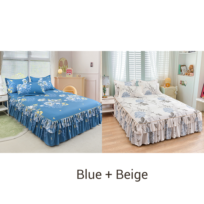 🔈🔈OFFERTA LAMPO - SCONTO DEL 60%⚡Set di 3 gonne da letto con volant🛏️