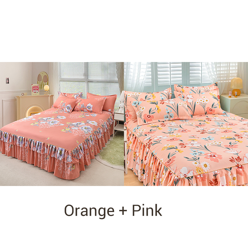 🔈🔈OFFERTA LAMPO - SCONTO DEL 60%⚡Set di 3 gonne da letto con volant🛏️