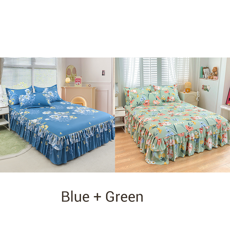 🔈🔈OFFERTA LAMPO - SCONTO DEL 60%⚡Set di 3 gonne da letto con volant🛏️