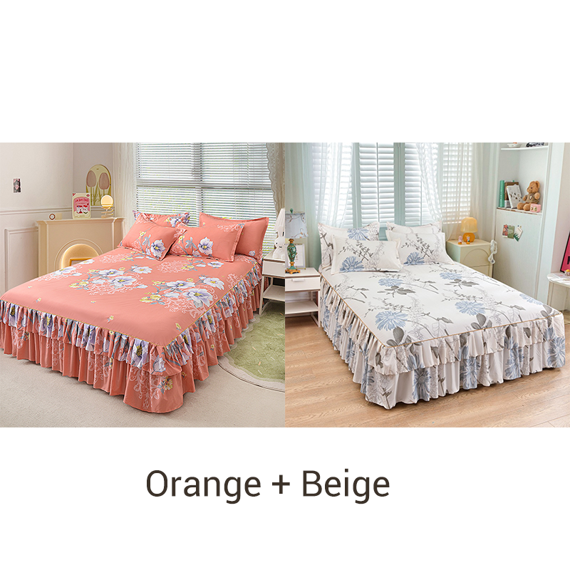 🔈🔈OFFERTA LAMPO - SCONTO DEL 60%⚡Set di 3 gonne da letto con volant🛏️
