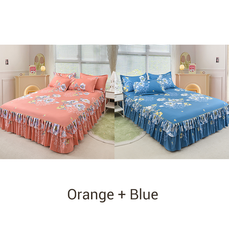 🔈🔈OFFERTA LAMPO - SCONTO DEL 60%⚡Set di 3 gonne da letto con volant🛏️