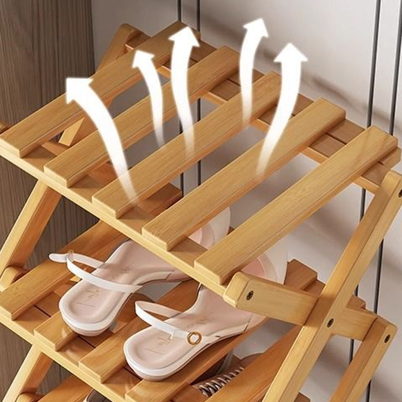 🔥Finché dura lo stock, 50% di sconto! 🎉 Scaffale portascarpe in bambù resistente e pieghevole 🌿