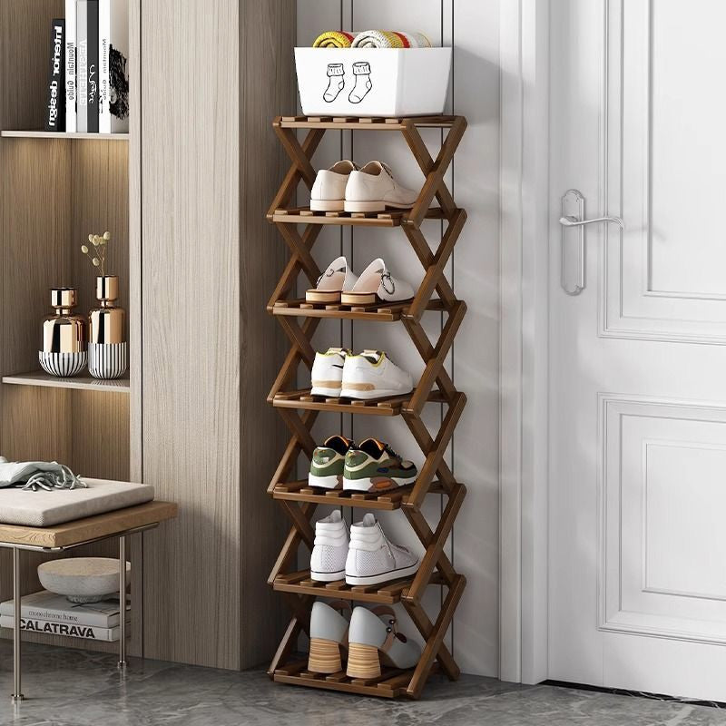 🔥Finché dura lo stock, 50% di sconto! 🎉 Scaffale portascarpe in bambù resistente e pieghevole 🌿