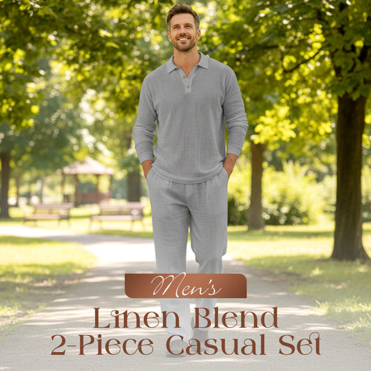 Completo due pezzi in lino ✨ Trasmette immediatamente raffinatezza. Traspirante e non fa sudare. Presenta un colletto a revers e tasche laterali. Perfetto dalla spiaggia alla cena. 🌊
