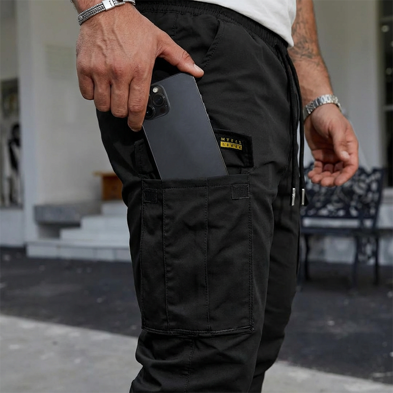 👖50% DI SCONTO🏃 Pantaloni da lavoro in felpa | Cintura con coulisse · Poliestere resistente · Gamba affusolata · Tasche multiple
