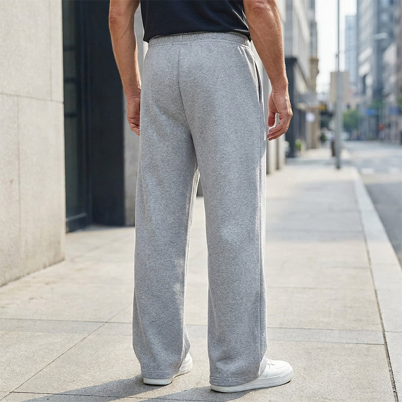 🩳 60% DI SCONTO! 👖 Pantaloni da uomo a gamba larga con coulisse - Tessuto di cotone confortevole, tasche e stile casual per l'uso quotidiano e sportivo 🏃‍♂️