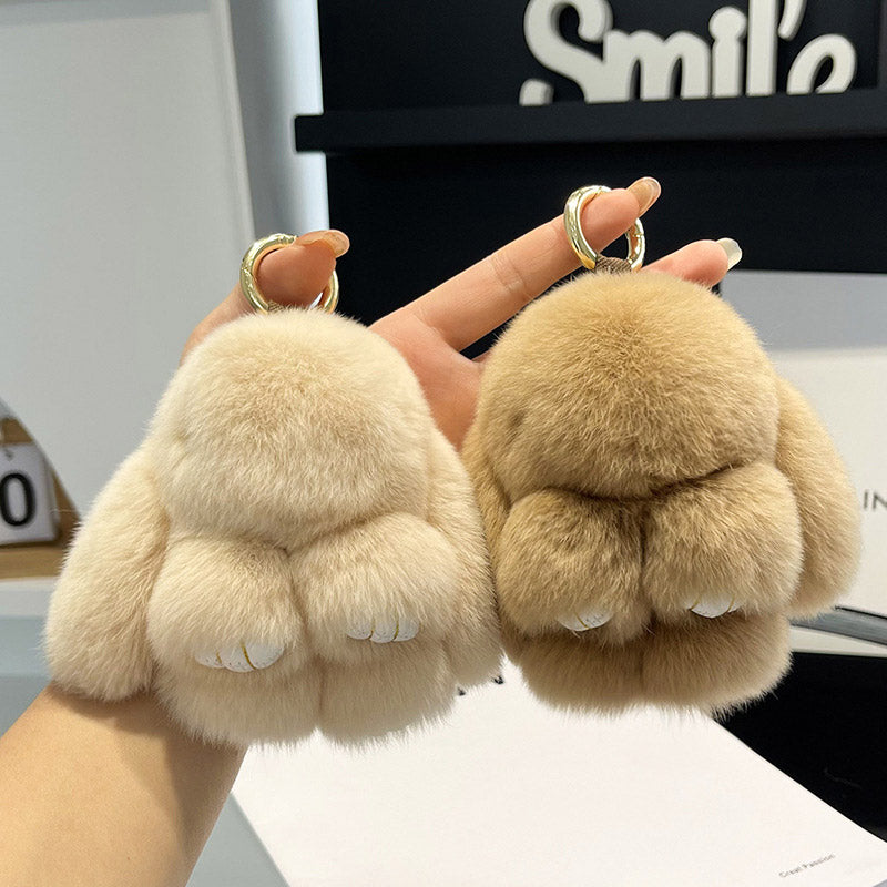 🐰SCONTO DEL 60% ORA! 🏆 Ciondoli morbidi a forma di coniglietto con pompon fatti a mano: design adorabile, filato di prima qualità e perfetti per borse/chiavi 🎀