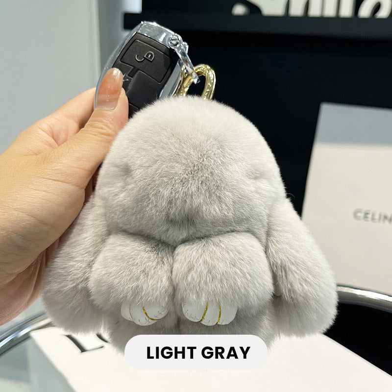 🐰SCONTO DEL 60% ORA! 🏆 Ciondoli morbidi a forma di coniglietto con pompon fatti a mano: design adorabile, filato di prima qualità e perfetti per borse/chiavi 🎀