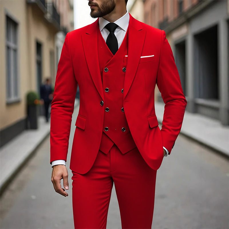 👔 ORA CON IL 60% DI SCONTO! 🕴️ Completo da uomo slim fit 3 pezzi: vestibilità su misura, tessuto di alta qualità e perfetto per le occasioni formali 🤵