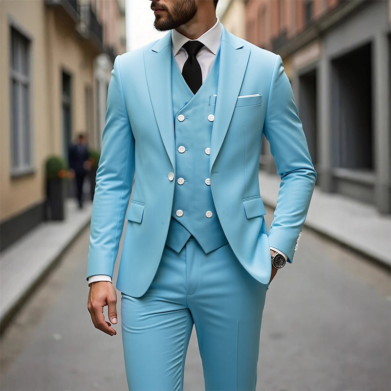 👔 ORA CON IL 60% DI SCONTO! 🕴️ Completo da uomo slim fit 3 pezzi: vestibilità su misura, tessuto di alta qualità e perfetto per le occasioni formali 🤵