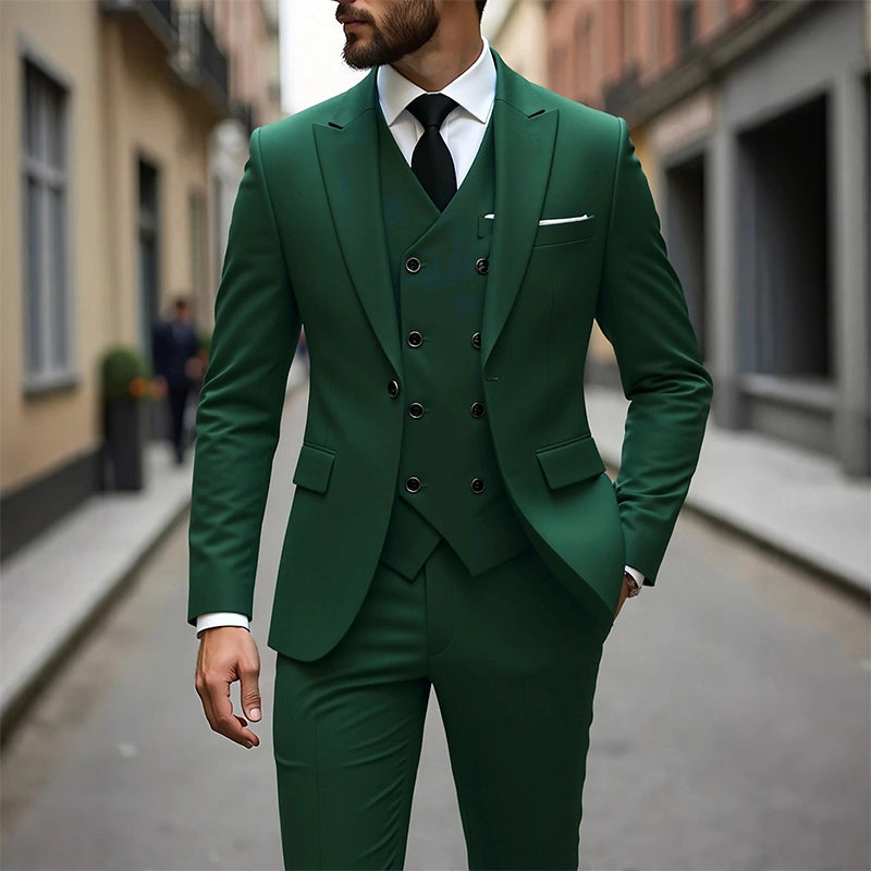 👔 ORA CON IL 60% DI SCONTO! 🕴️ Completo da uomo slim fit 3 pezzi: vestibilità su misura, tessuto di alta qualità e perfetto per le occasioni formali 🤵