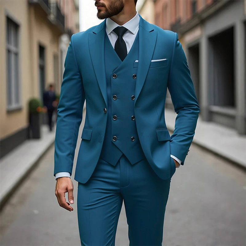 👔 ORA CON IL 60% DI SCONTO! 🕴️ Completo da uomo slim fit 3 pezzi: vestibilità su misura, tessuto di alta qualità e perfetto per le occasioni formali 🤵