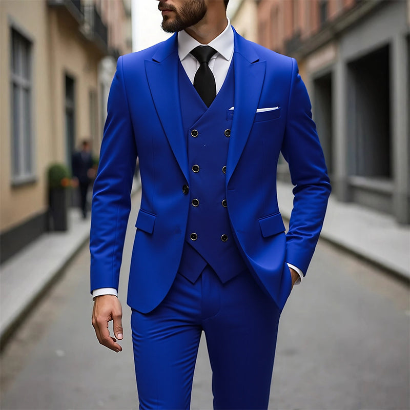 👔 ORA CON IL 60% DI SCONTO! 🕴️ Completo da uomo slim fit 3 pezzi: vestibilità su misura, tessuto di alta qualità e perfetto per le occasioni formali 🤵