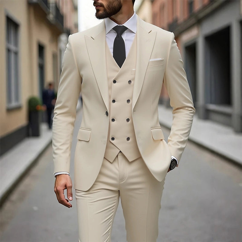 👔 ORA CON IL 60% DI SCONTO! 🕴️ Completo da uomo slim fit 3 pezzi: vestibilità su misura, tessuto di alta qualità e perfetto per le occasioni formali 🤵
