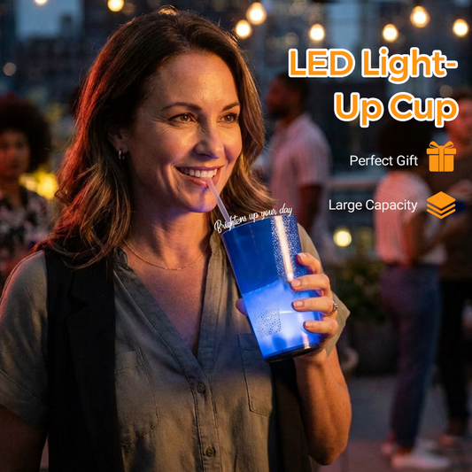 🔈🔈SCONTO DEL 60%🥤Tazza luminosa a LED attivata dall'acqua con cannuccia - Per feste, bar ed eventi✨