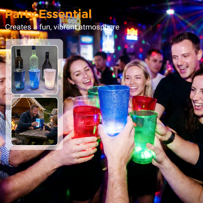 🔈🔈SCONTO DEL 60%🥤Tazza luminosa a LED attivata dall'acqua con cannuccia - Per feste, bar ed eventi✨