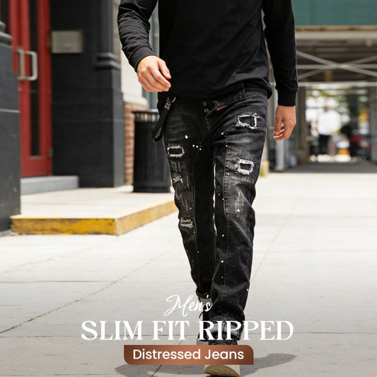 🔈🔈NUOVI PRODOTTI PIÙ VENDUTI - SCONTO DEL 60%👖Jeans strappati slim fit da uomo