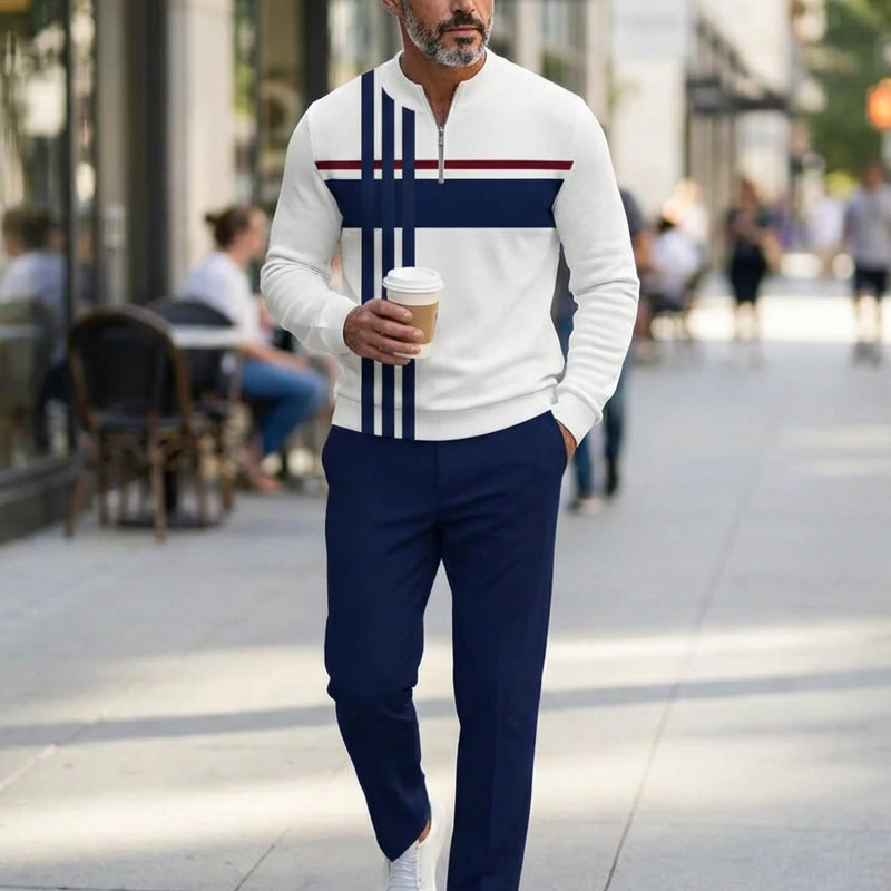 🔈🔈SCONTO DEL 60%🔥Set pullover e pantaloni con stampa grafica da uomo