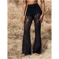 🔈🔈SCONTO DEL 60%!👖Eleganti pantaloni svasati in pizzo con vita alta – Fodera shorts integrata e stile boho chic per l'estate e i festival 🌸