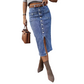 🔈🔈SCONTO DEL 60%👗Gonna in denim a vita alta con bottoni sul davanti