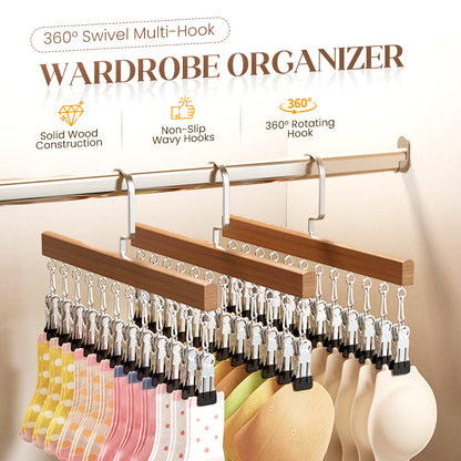 🔈🔈GRANDE SALDI 2026 - SCONTO DEL 60%🧺📎Organizzatore per guardaroba girevole a 360° con più ganci