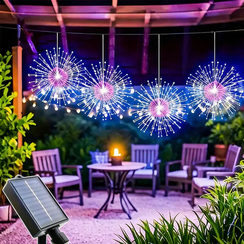 🎆SCONTO DEL 60%! 💡 Luci a LED con filo di rame a forma di fuochi d'artificio - Filo di rame flessibile, luce calda e illuminazione decorativa per feste ✨