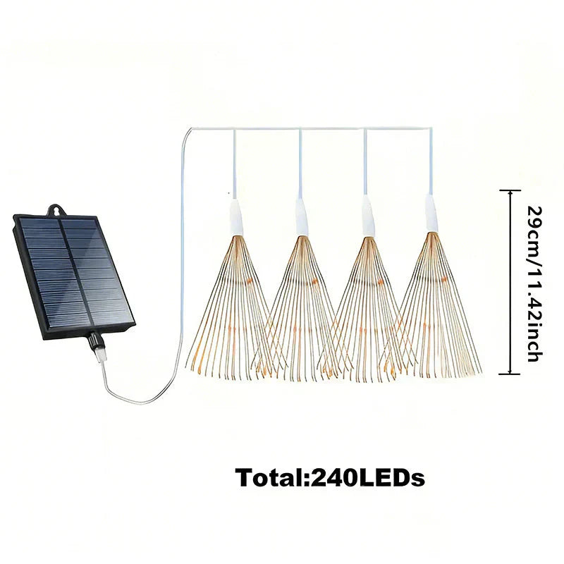 🎆SCONTO DEL 60%! 💡 Luci a LED con filo di rame a forma di fuochi d'artificio - Filo di rame flessibile, luce calda e illuminazione decorativa per feste ✨
