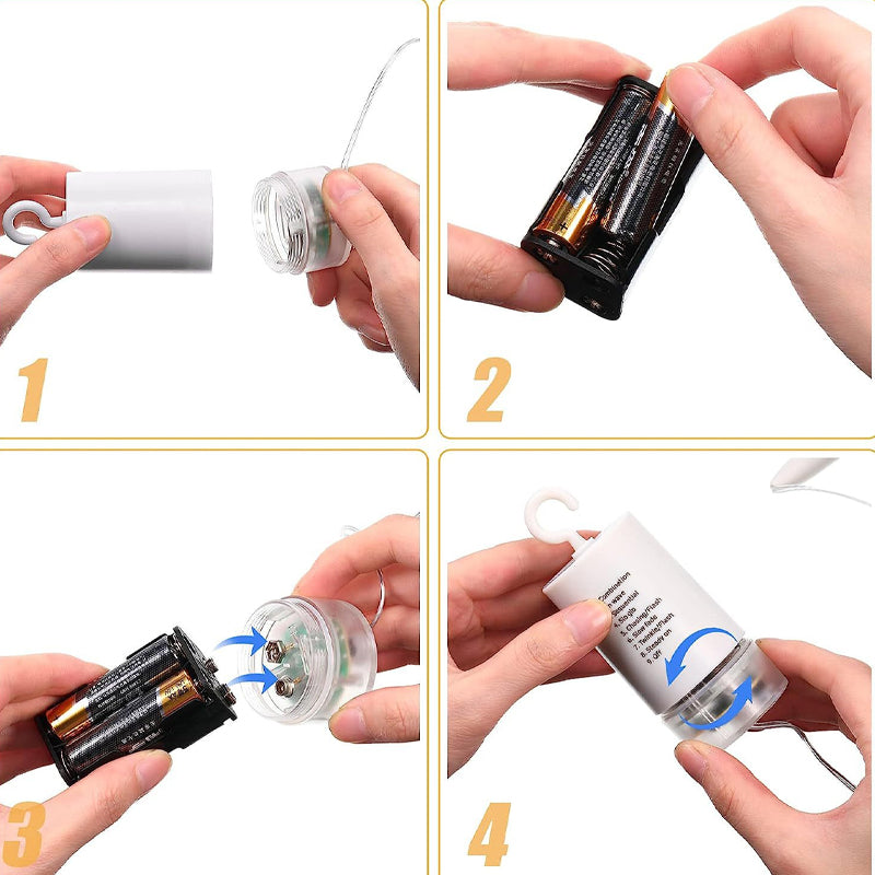🎆SCONTO DEL 60%! 💡 Luci a LED con filo di rame a forma di fuochi d'artificio - Filo di rame flessibile, luce calda e illuminazione decorativa per feste ✨