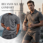 👕Completo da uomo con stampa a rombi✨Facile da abbinare, vestibilità casual e ampia, colletto versatile, un unico capo è tutto ciò di cui hai bisogno per casa o per uscire🛋️
