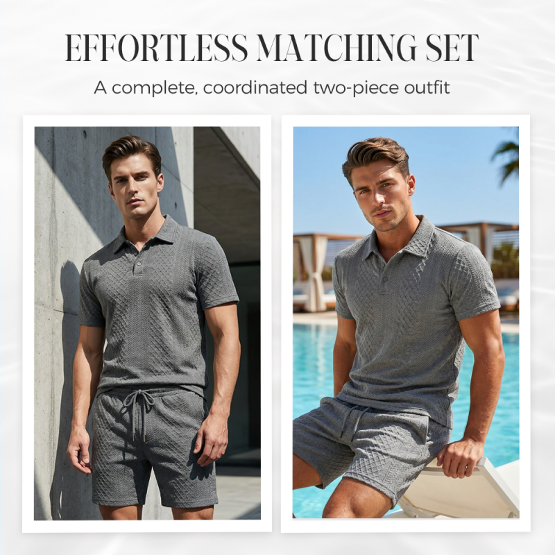 👕Completo da uomo con stampa a rombi✨Facile da abbinare, vestibilità casual e ampia, colletto versatile, un unico capo è tutto ciò di cui hai bisogno per casa o per uscire🛋️