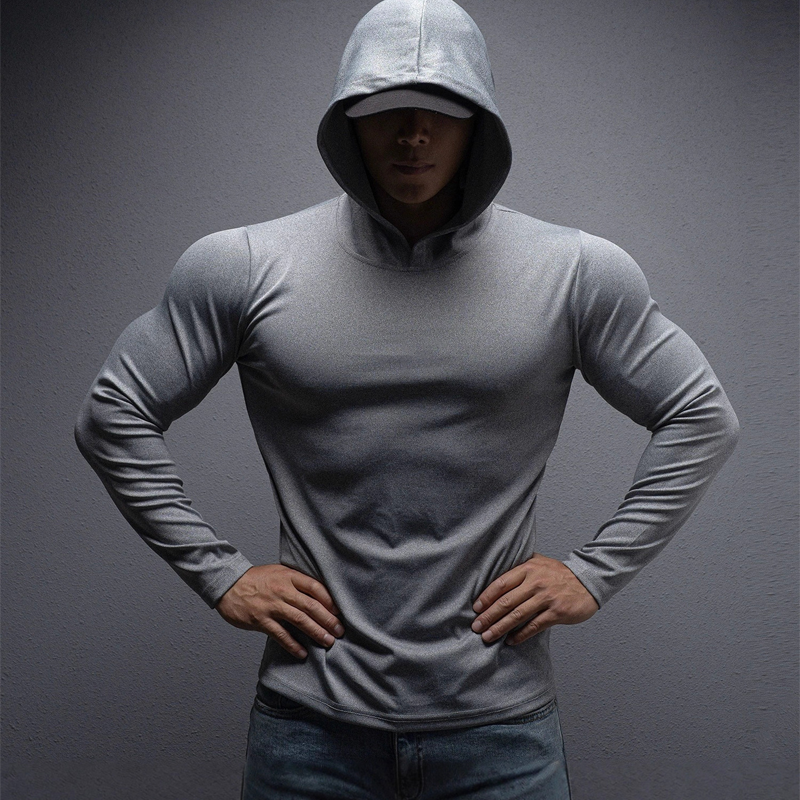 🔥NUOVO MODELLO 2026 - 60% DI SCONTO💪 Felpa con cappuccio da fitness a maniche lunghe da uomo, modello Stretch-Fit