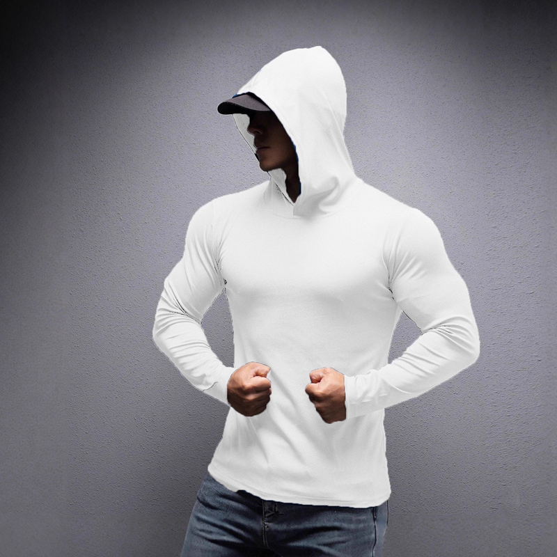 🔥NUOVO MODELLO 2026 - 60% DI SCONTO💪 Felpa con cappuccio da fitness a maniche lunghe da uomo, modello Stretch-Fit