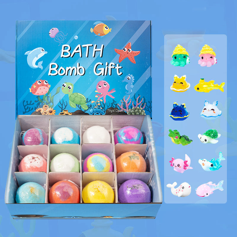 🛁 SCONTO DEL 60% | 🌊 Bombe da bagno a tema oceano | 60 g*12 pezzi, idea regalo divertente e per un bagno schiumoso ✨
