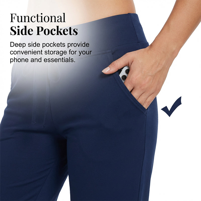 👖SCONTO DEL 60%! 🔥Pantaloni della tuta corti con coulisse in vita – Morbido poliestere, lunghezza capri e tasche laterali (6 colori, taglie dalla S alla 3XL) 👖🌸