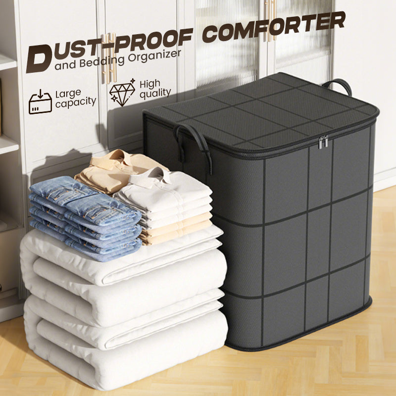 🧺SCONTO DEL 60% ORA!🛏️ Copripiumino e contenitore per biancheria da letto - Grande capacità, tessuto non tessuto resistente e design pieghevole 🌿