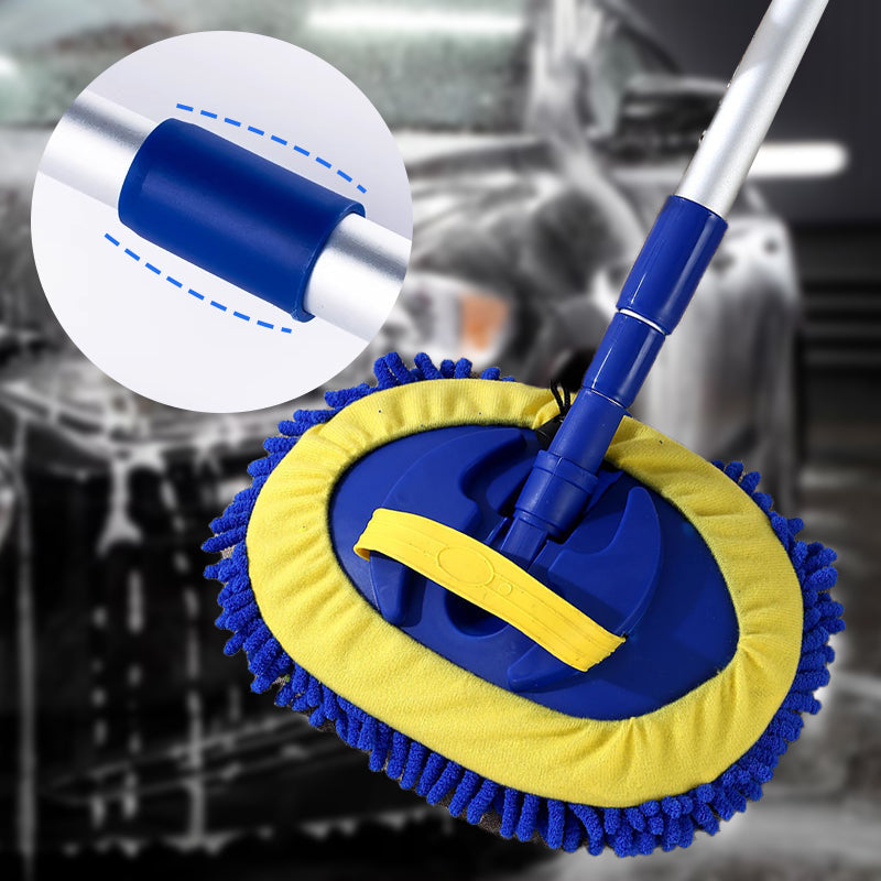 🚗SCONTO DEL 60% ORA! 🧽 Mocio per autolavaggio telescopico in alluminio resistente con manico lungo – Microfibra morbida, antigraffio e lunghezza regolabile ✨