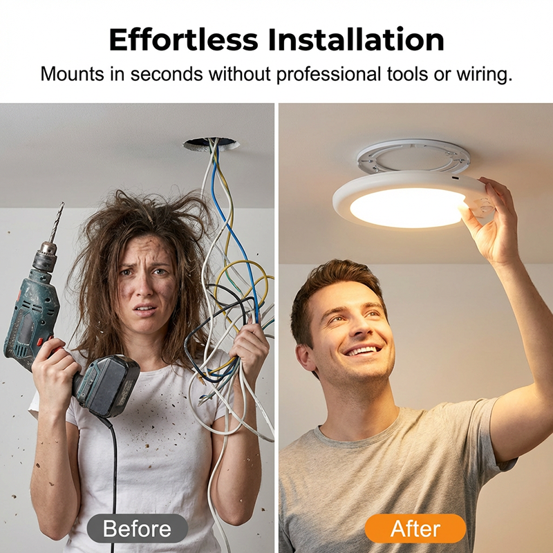 💎Sconto del 50%✨Plafoniera LED ricaricabile con sensore di movimento💡⚡Accensione tramite comando vocale: basta con il fastidio di premere gli interruttori🔌
