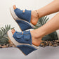 👡 SALDI ESTIVI 2026 🔥 Sandali con plateau in denim casual da donna