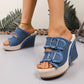 👡 SALDI ESTIVI 2026 🔥 Sandali con plateau in denim casual da donna