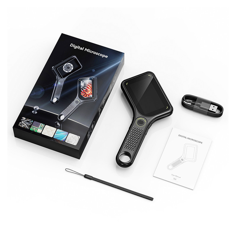 Microscopio Portatile 🔬 — Schermo IPS da 3 pollici, Autofocus 500x, 8 LED regolabili, Acquisizione Foto e Video, Connettività PC — Esplora e cattura liberamente il mondo microscopico! 📸