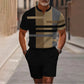 🔥SCONTO DEL 60%🔥 Completo da uomo composto da camicia con cerniera a un quarto e pantaloncini