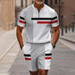 🔥SCONTO DEL 60%🔥 Completo da uomo composto da camicia con cerniera a un quarto e pantaloncini