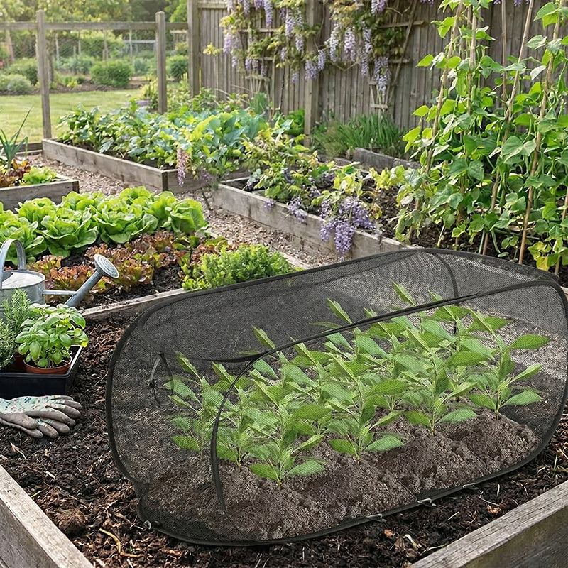 🌱SCONTO DEL 60% ORA! ✨ Copertura a rete pieghevole per piante – Protegge le piante, design traspirante e facile da montare 🌿