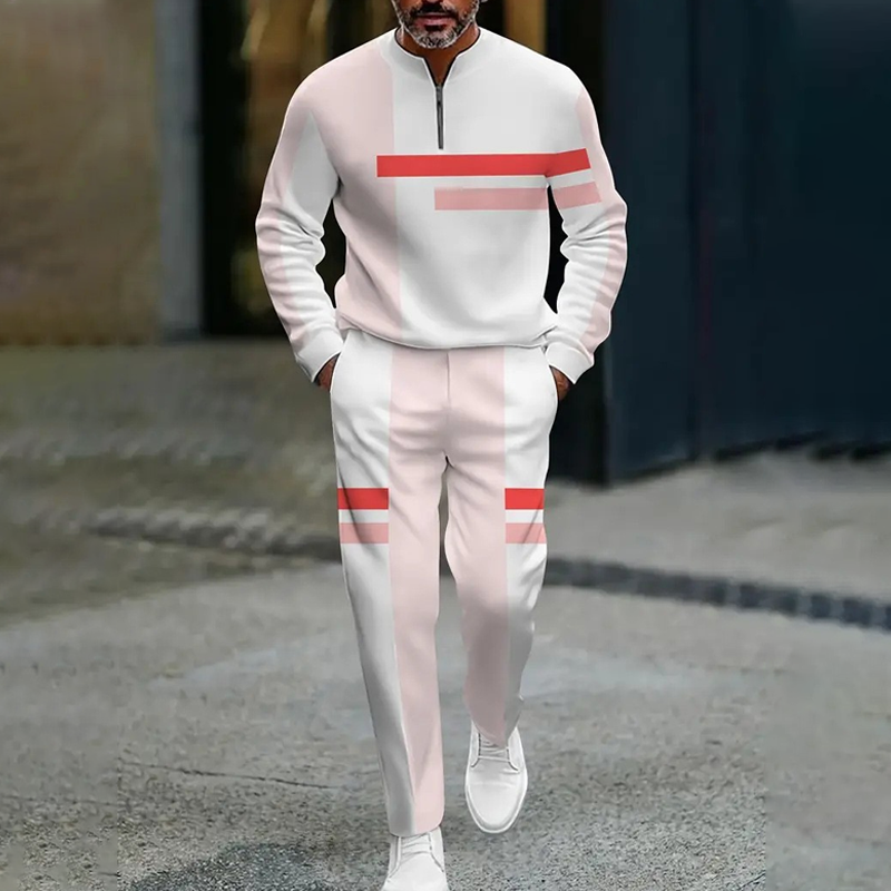 🔥NOVITÀ 2026 - 60% DI SCONTO🔥Completo da ginnastica da uomo con mezza zip e blocchi di colore