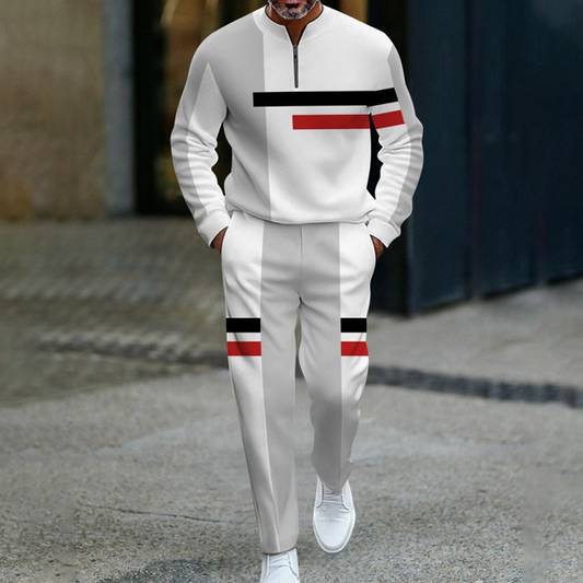 🔥NOVITÀ 2026 - 60% DI SCONTO🔥Completo da ginnastica da uomo con mezza zip e blocchi di colore