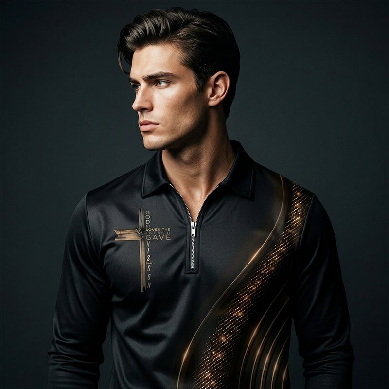 🎁NUOVO ARRIVO SCONTO DEL 60%💥Polo da uomo casual retrò a maniche lunghe con zip